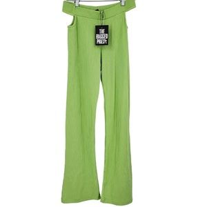 Green Cutout Pants